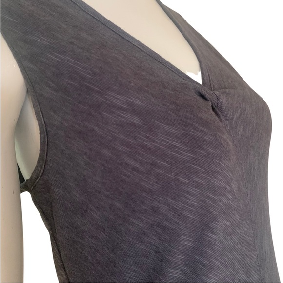 HORNY TOAD Casual Knit Dress Sleeveless V-Neck Charcoal Grey Sporty Minimalist - Picture 6 of 15